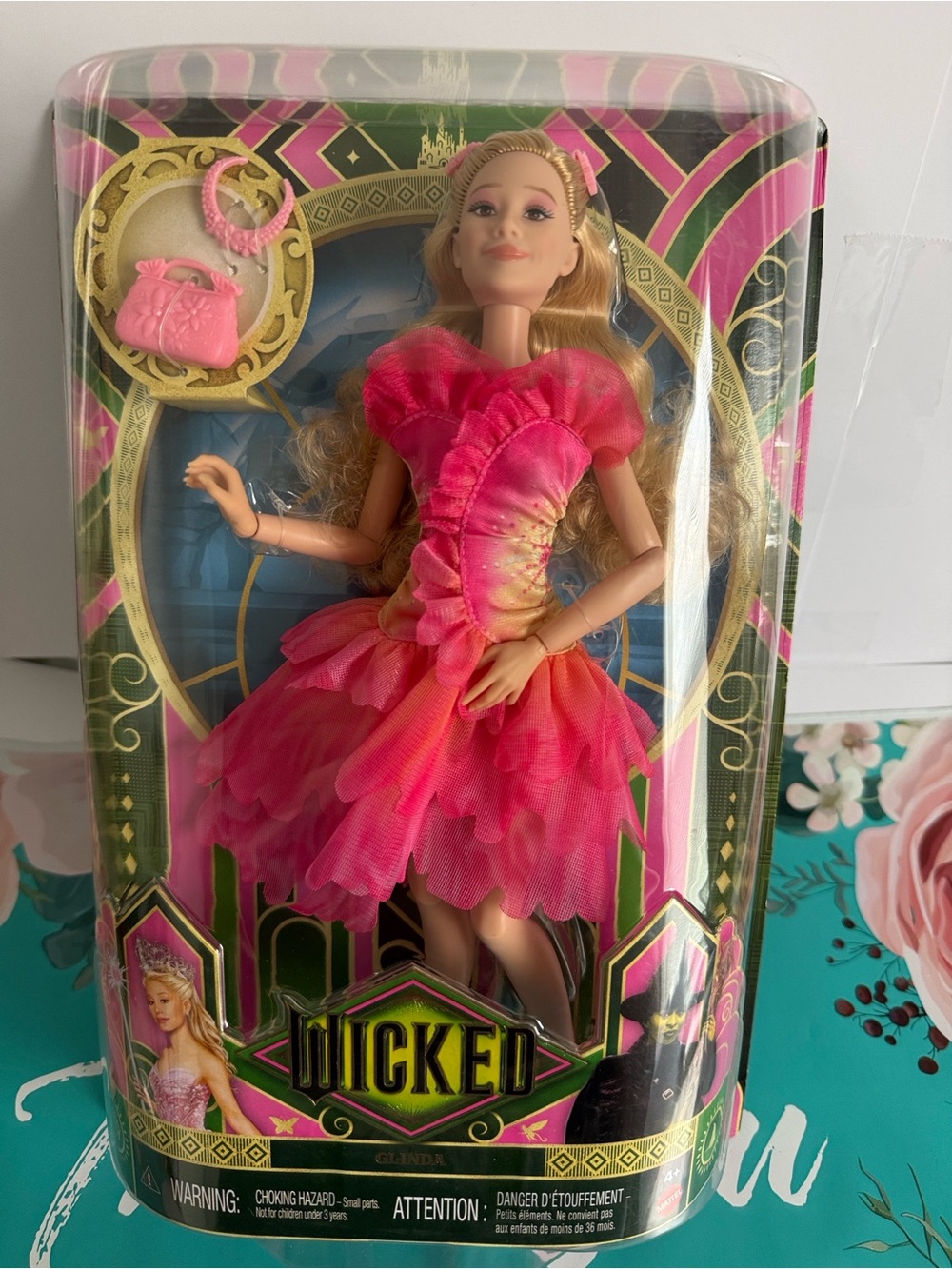 Mattel Wicked Glinda Fashion Doll Pink Dress NIB Movie Collectible